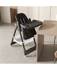 Streamdale Furniture Adjustable Baby High Chair - Portable Feeding Seat (Black)