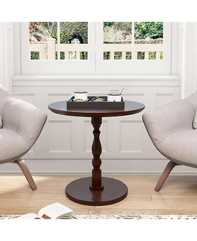 Streamdale Furniture 23" Walnut Brown Round Accent Table