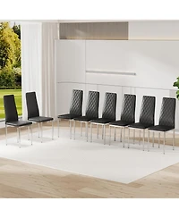 Streamdale Furniture Leather Reception/Conference Chairs - Black (8 Sets)