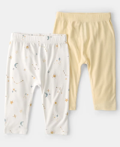 Carter's Baby Boys' or Girls' Constellation Pull-On Pants, 2-Pack