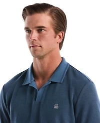 Original Penguin Men's Jacquard Honeycomb Pull-On Polo Shirt