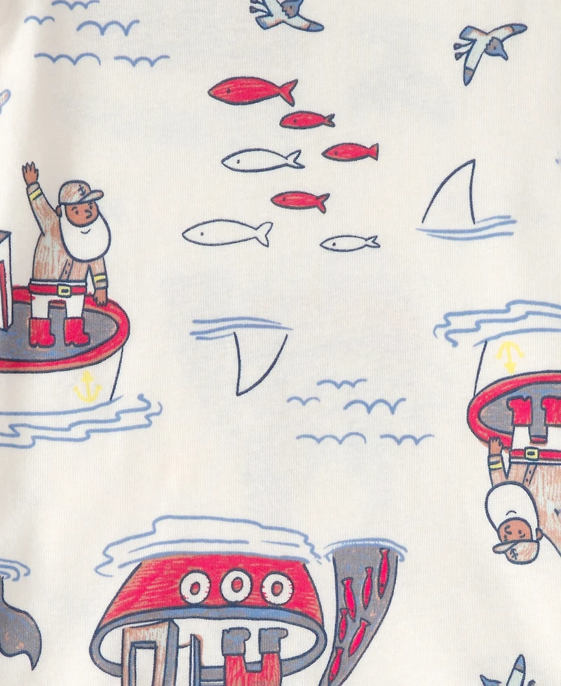 Carter's Baby Boys' Anchor Crewneck Top and Snug-Fit Pajama, 4-Piece Set