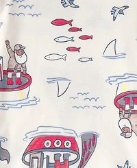 Carter's Baby Boys' Anchor Crewneck Top and Snug-Fit Pajama, 4-Piece Set