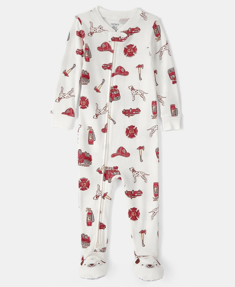 Carter's Baby Boys' Firetruck Snug Fit One-Piece Pajama