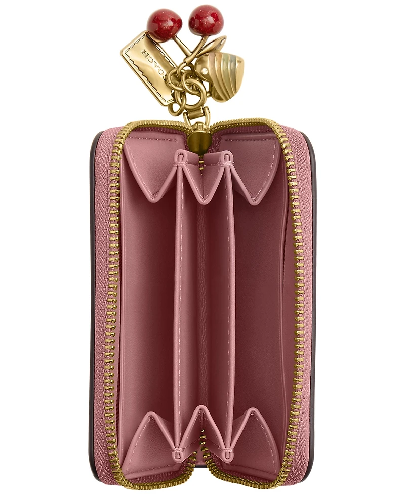Coach Essential Zip Around Card Case with Charms