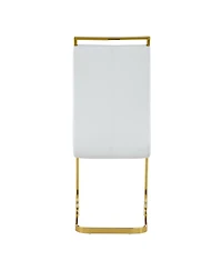 Streamdale Furniture Modern White Pu Leather Dining Chairs (Set of 4)