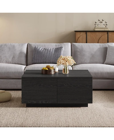 Streamdale Furniture 33.25" Square Coffee Table with 4 Drawers