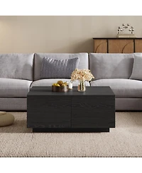 Streamdale Furniture 33.25" Square Coffee Table with 4 Drawers