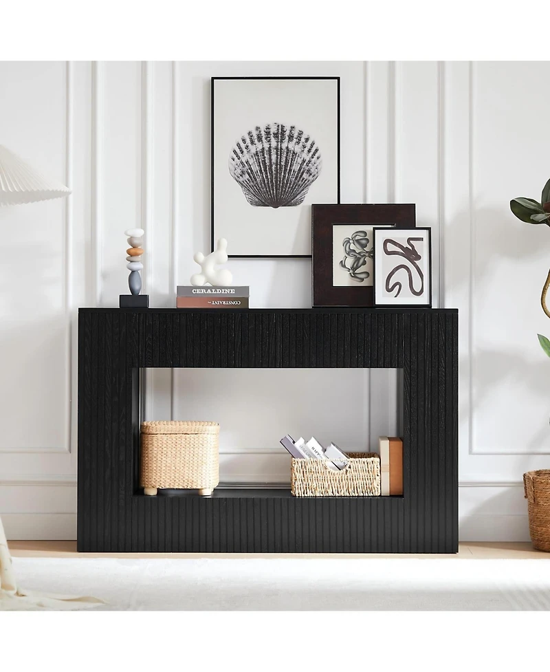 Streamdale Furniture 55" Modern Slatted Console/Entryway Table