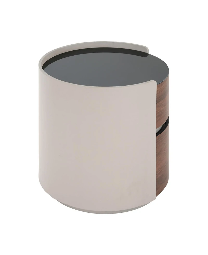 Streamdale Furniture Oval Side Table - Modern Design Smart Storage