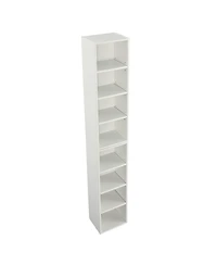 Streamdale Furniture 8-Tier Media Tower Rack, Adjustable Shelves, Tall Bookcase