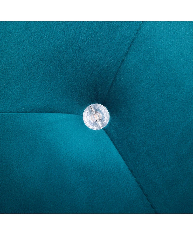 Streamdale Furniture Velvet Diamond Tufted Storage Ottoman - Footrest/Seating