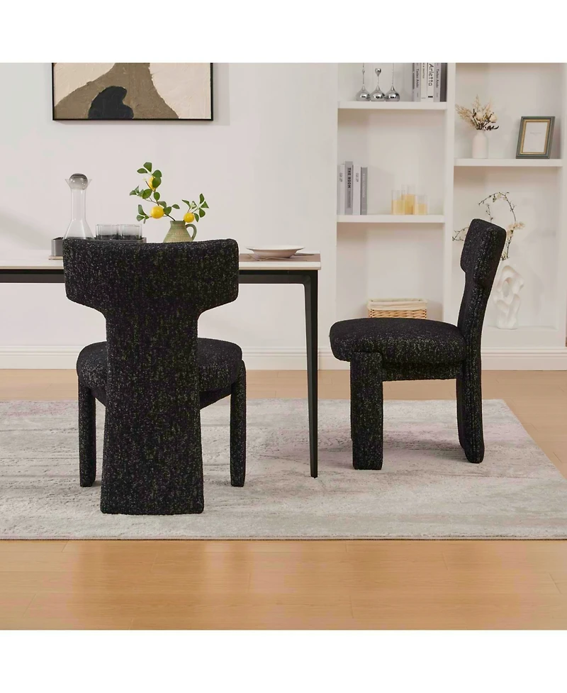 Streamdale Furniture Upholstered Chenille Dining Chairs (Set of