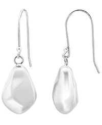 Giani Bernini Sterling Silver Hammered Teardrop Fishhook Drop Earrings, Macy's Exclusive