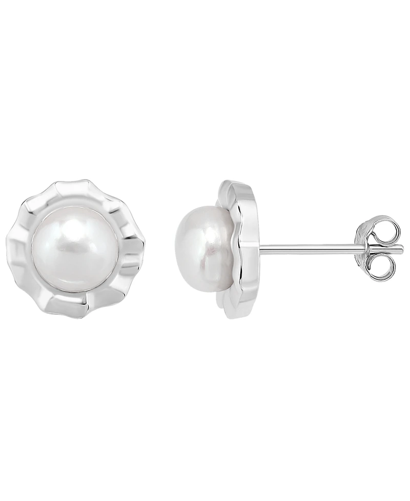 Giani Bernini Cultured Freshwater Pearl (6mm) Post Earrings, Macy's Exclusive