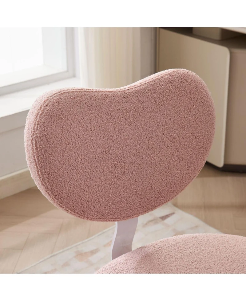 Streamdale Furniture Meditation Chair Plus - Cross Legged, Wheels, Lumbar Support, Pink