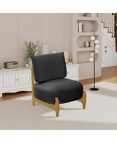 Streamdale Furniture Lamb Fleece Single Sofa Chair (Black)