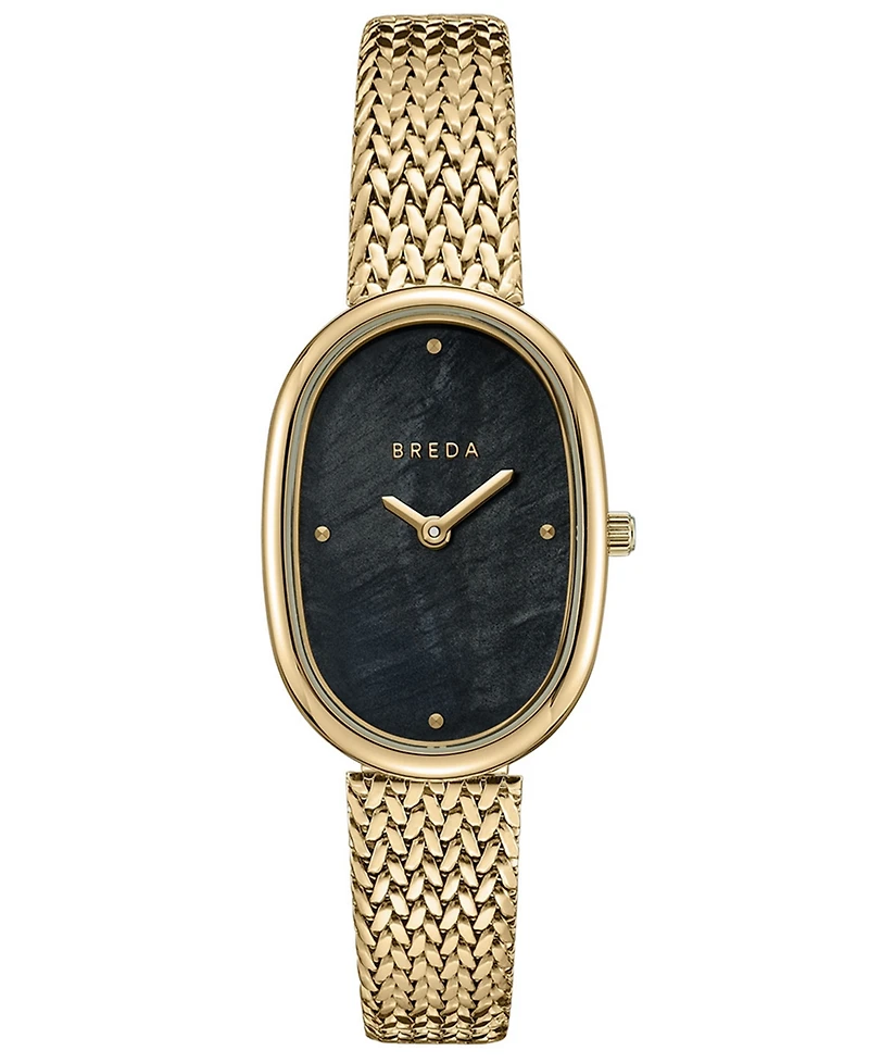 Breda Women's 'Jane Tethered' Gold Mesh Bracelet Watch, 23mm