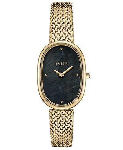 Breda Women's 'Jane Tethered' Gold Mesh Bracelet Watch, 23mm
