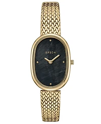 Breda Women's 'Jane Tethered' Gold Mesh Bracelet Watch, 23mm