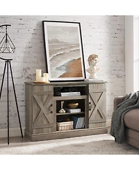 Streamdale Furniture Retro Farmhouse Tv Stand for TVs up to 50" (Gray Wash