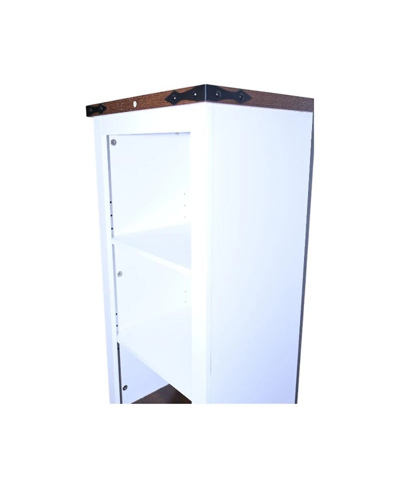 Streamdale Furniture Farmhouse Bathroom Storage Cabinet with Drawer & Shelves