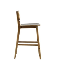 Streamdale Furniture Bari Indoor Wood Barstool, Walnut Finished, Set of 2