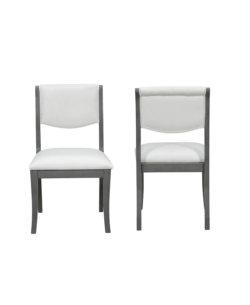 Streamdale Furniture Oak Gray Upholstered Dining Chairs (Set of 2)