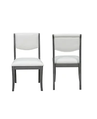 Streamdale Furniture Oak Gray Upholstered Dining Chairs (Set of 2)