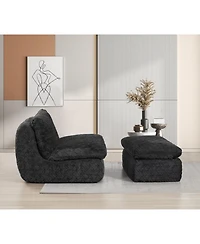 Streamdale Furniture Full Compression sofa chair with swivel add Ottoman