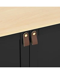 Streamdale Furniture Farmhouse Entertainment Center Wall Unit for 75" Tv