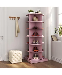Streamdale Pink 360 Rotating shoe cabinet 6 layers