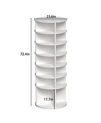Streamdale 7-Tier Spinning Shoe Rack 360 Revolving Organizer, Fits 28 Pairs