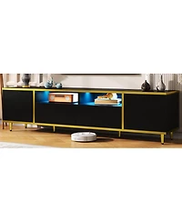 Streamdale Furniture 70.9" Led Tv Stand - 2 Shelves Drawers & Cabinets