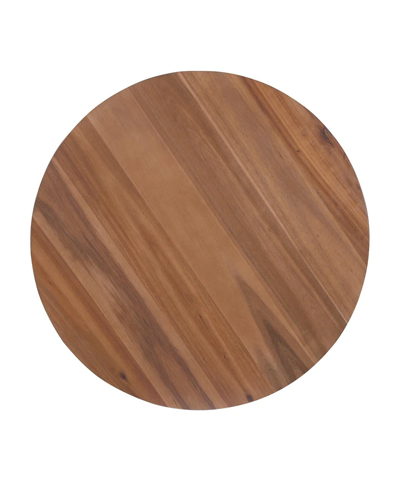 Streamdale Furniture Acacia Wood Coffee Table - 30" Round Easy Assembly