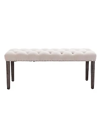 Streamdale Furniture Tufted Velvet Bench Ottoman