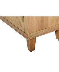 Streamdale 59" Brown Accent Cabinet - 4 Doors, Natural Wood Buffet/Media Console