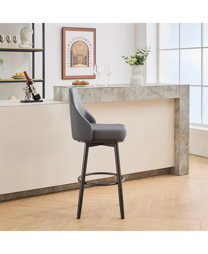 Streamdale Furniture Streamdale swivel bar & couter stool, 24"&30" adjustable, (set of 2) Fabric color