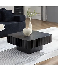 Streamdale Furniture Modern 31.5" Handcraft Drum Coffee Table