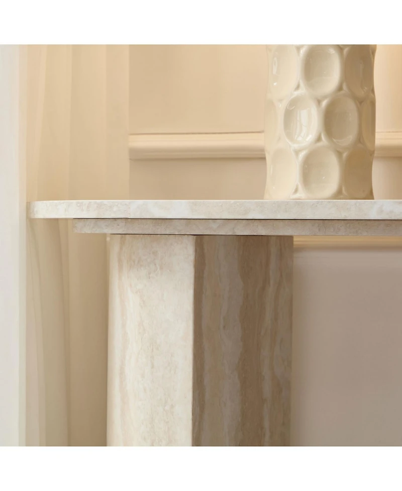 Streamdale Furniture Faux Marble Console Table - Modern Skinny Sofa Table