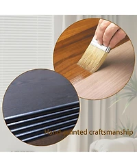 Streamdale Furniture Modern Black Ribbed Coffee Table