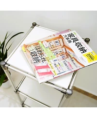 Streamdale Furniture Korean 4-Tier Stainless Steel Shelving Unit (49"H x 14.9"W