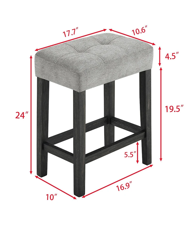 Streamdale Furniture Industrial Bar Table Set with Power Outlet