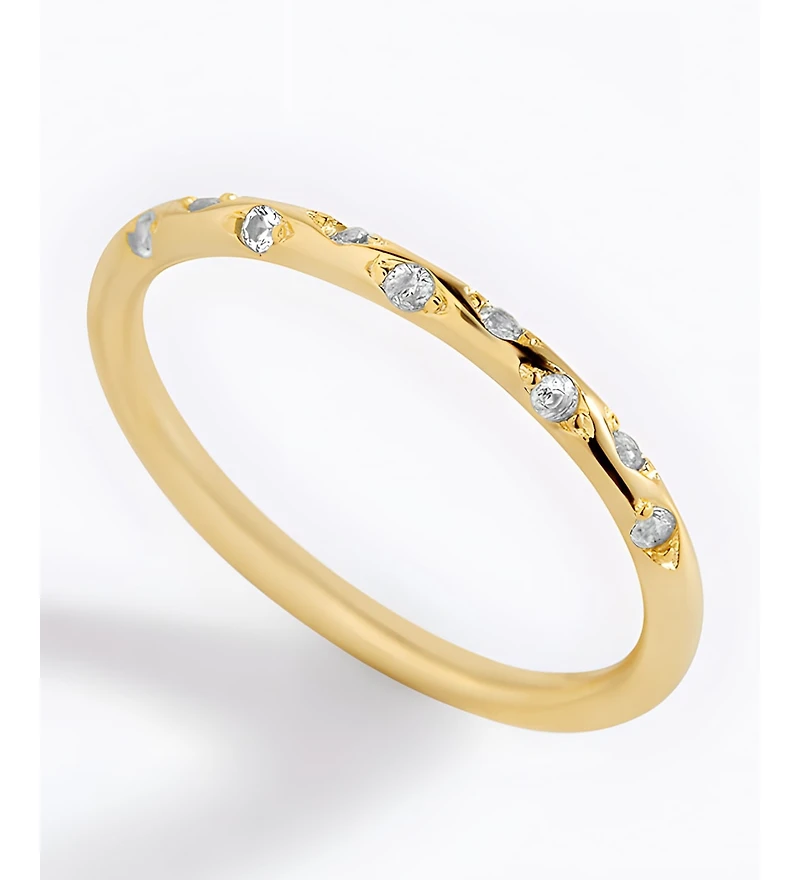 Mint & Lily Dainty Constellation Birthstone Ring Gold Plated Sterling Silver