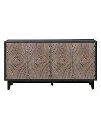 Streamdale Furniture Streamdale 60" Mid-Century Sideboard with Diamond Doors