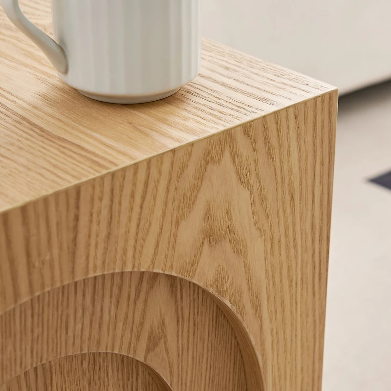 Streamdale Furniture Streamdale 15.74" Square Side Table Small Coffee Table Accent Table Bedside Table for Living Room Bedroom,Nature