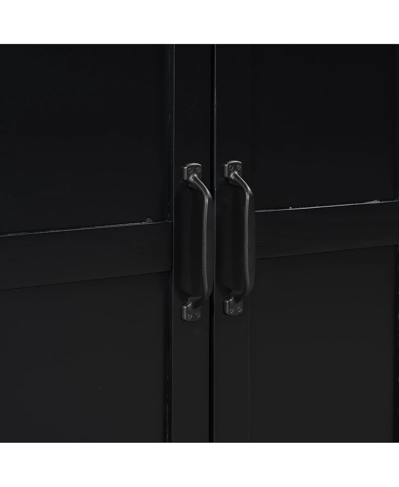 Streamdale Furniture 4-Door Sideboard with Adjustable Shelves and Retro Handles