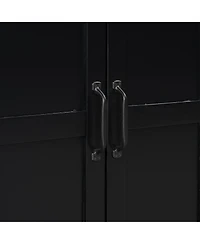 Streamdale Furniture 4-Door Sideboard with Adjustable Shelves and Retro Handles