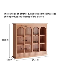 Streamdale Furniture Cherry Wood Storage Rack & Cup Holder