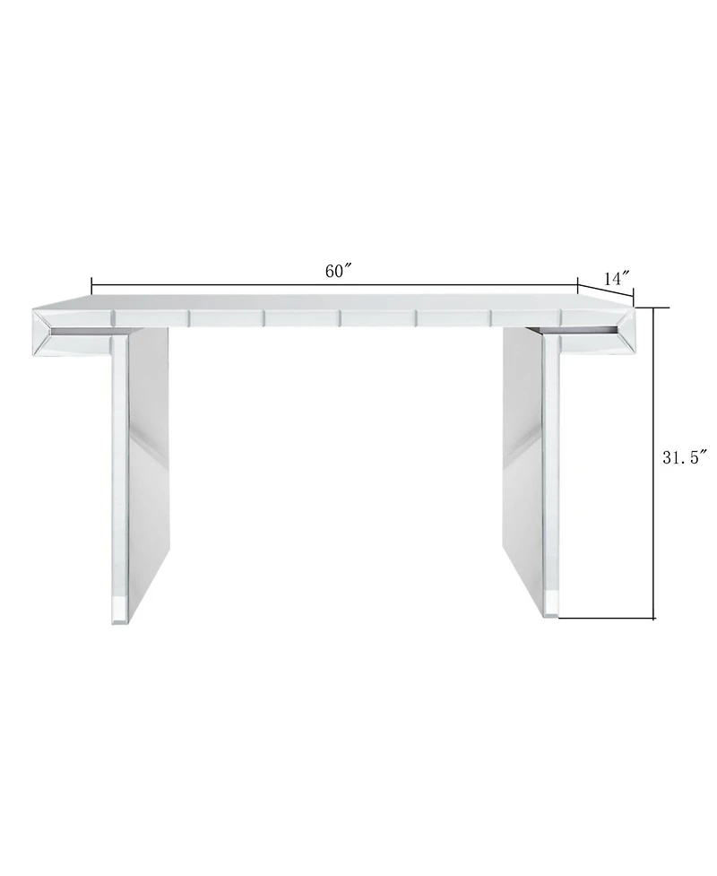 Streamdale Furniture Luxury Fluted Mirror Console Table